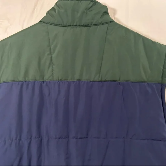 Izod Color Block Puffer Vest Blue/Green Sz Lg - Picture 5 of 7